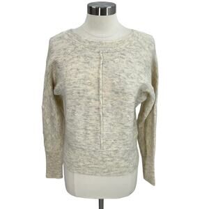 WILLIAM RAST Long Sleeve Oatmeal Heathered Raised Dot Sweater SZ XS